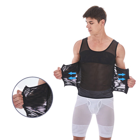 Compression Body Shaper Abdomen Control Tank Tops for Men
