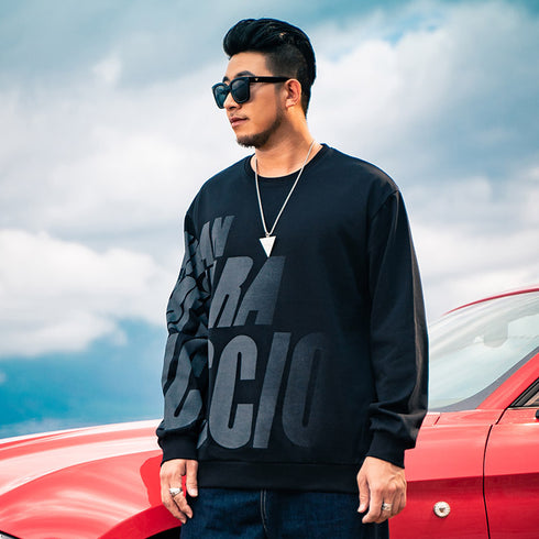 Cool Men's Fleece Hip Hop Print Causal Plus Size Sweatshirts
