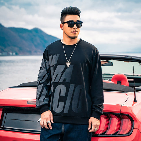 Cool Men's Fleece Hip Hop Print Causal Plus Size Sweatshirts