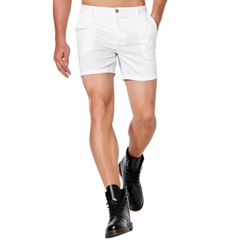 Cotton Men's Casual Solid Classic Fit Shorts