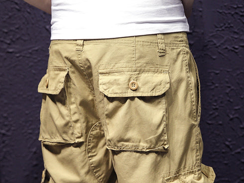 Cotton Men's Loose Fit Jogging Cargo Shorts