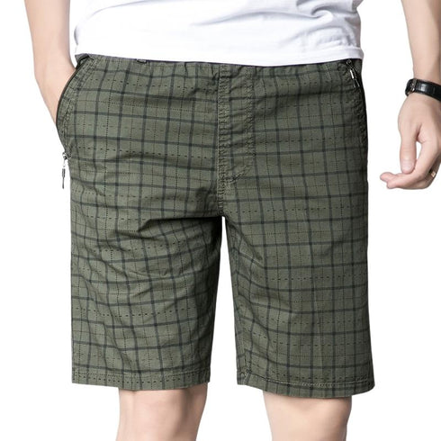 Cotton Men's Outdoor Casual Shorts with Zip Pockets