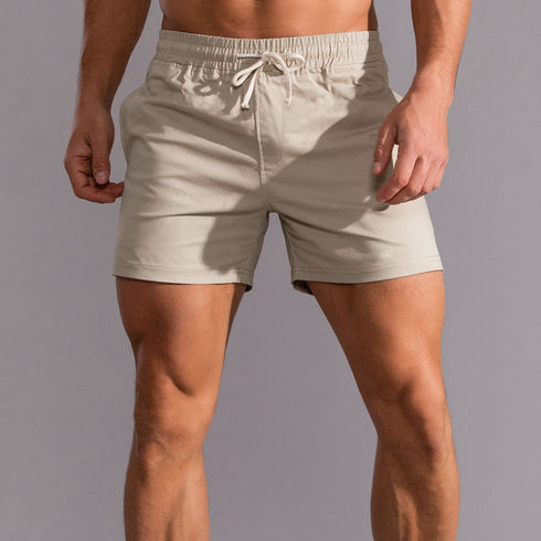 Cotton Men's Solid Causal Beach Shorts