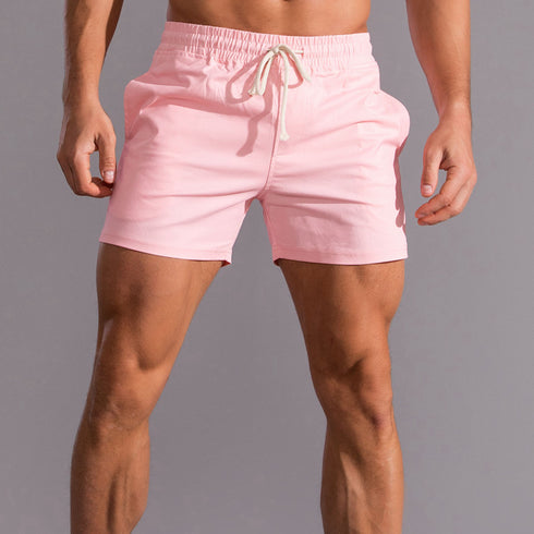Cotton Men's Solid Causal Beach Shorts