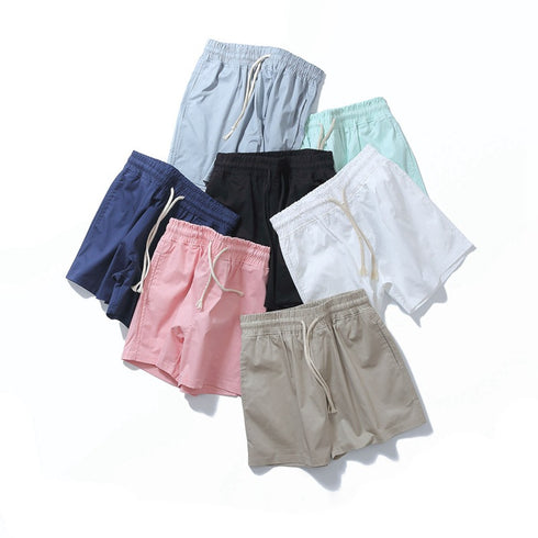 Cotton Men's Solid Causal Beach Shorts