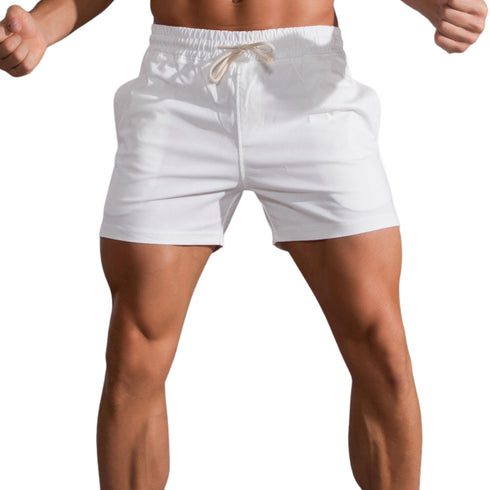 Cotton Men's Solid Causal Beach Shorts