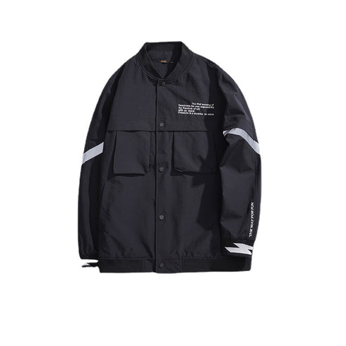 Cotton Men's Windbreaker Plus Size Baseball Jacket