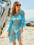 Cover Up Crochet Hollow Out Tassel Women's Tunics