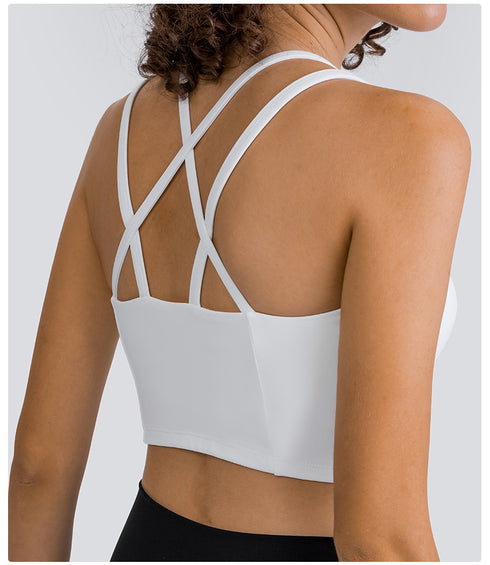 Cross Shoulder Strap Women's Fitness Sports Bras
