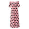 Cute Women's Elastic Printed Wave Dot Long Dress