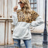 Cute Women's Patchwork Pullover Plush Loose Tops
