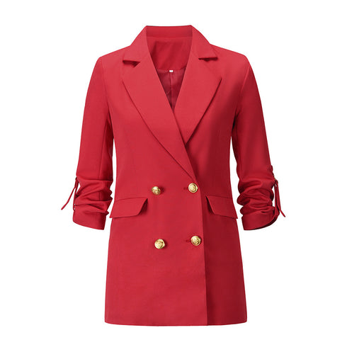 Elegant Women's Blazers Jackets Lapel Collar Coat