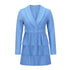 Elegant Women's Long Sleeve Pleated Medium Length Dress