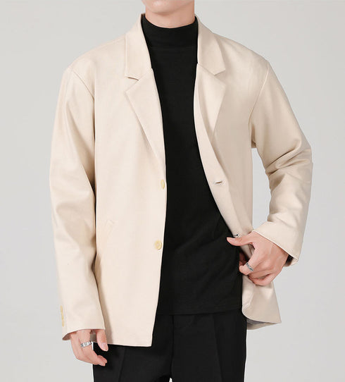 Fall Men's Casual Work Wear Plus Size Suit Jacket