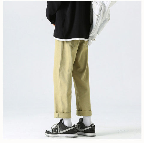 Fall Men's Straight Leg Loose Casual Denim Jean Pants