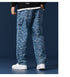 Fashion Loose Fit Comfort Casual Plaid Denim Jeans