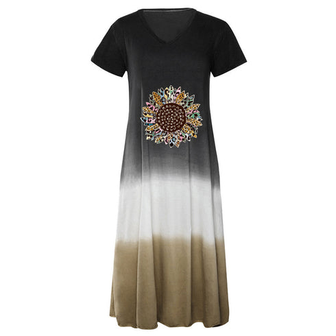 Fashion Loose Women's Breathable Short Sleeve Party Skirt