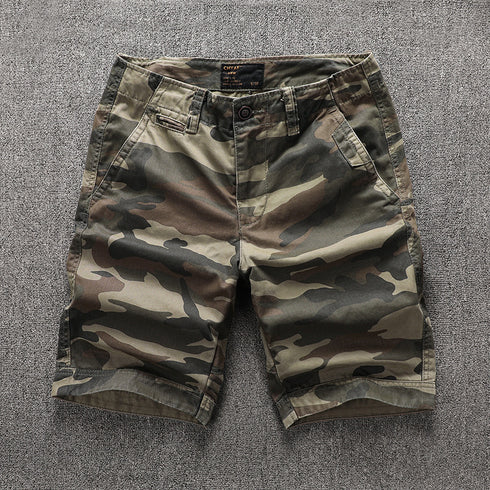 Fashion Men's Camo Durable Summer Cargo Shorts