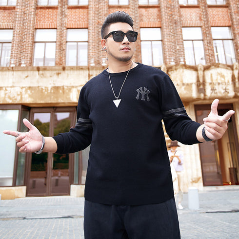 Fashion Men's Casual Pullover Plus Size Sweater