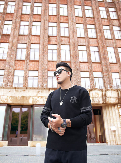 Fashion Men's Casual Pullover Plus Size Sweater