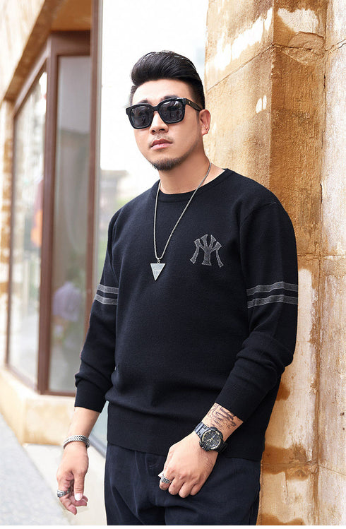 Fashion Men's Casual Pullover Plus Size Sweater