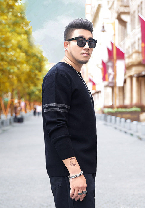 Fashion Men's Casual Pullover Plus Size Sweater