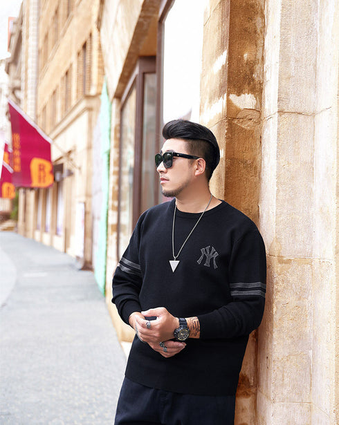 Fashion Men's Casual Pullover Plus Size Sweater