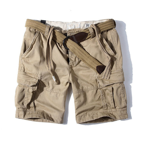 Fashion Men's Loose Camo Cargo Shorts with Belt