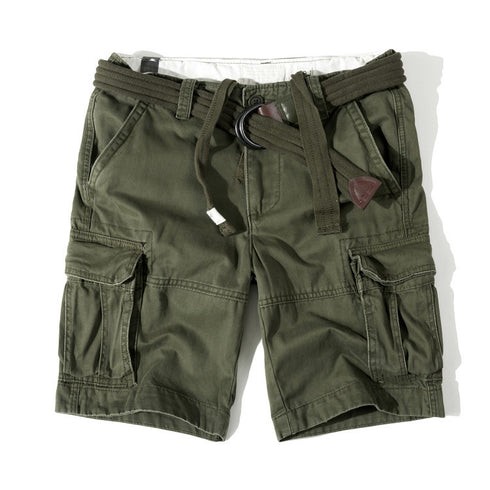 Fashion Men's Loose Camo Cargo Shorts with Belt