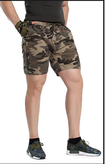 Fashion Men's Loose Camo Cargo Shorts with Belt