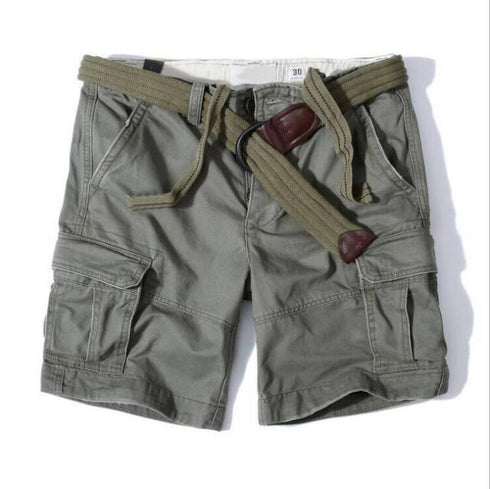 Fashion Men's Loose Camo Cargo Shorts with Belt