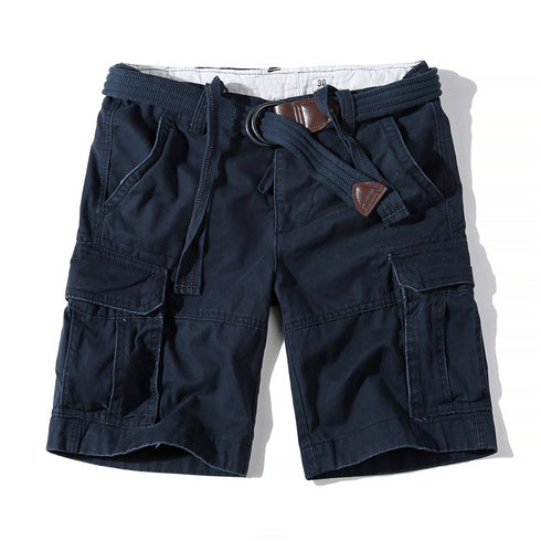 Fashion Men's Loose Camo Cargo Shorts with Belt