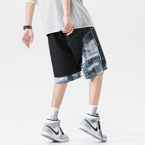 Fashion Men's Outdoor Leisure Sports Shorts with Drawstring