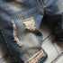 Fashion Mid Waisted Comfy Men's Ripped Jeans Shorts