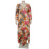 Fashion Plus Size Women's V Neck Printed Maxi Dresses