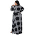 Fashion Plus Size Women's V Neck Printed Maxi Dresses