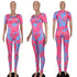 Fashion Print Casual Women's Two Piece Outfits