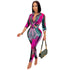 Fashion Printed Women's V-neck Two Piece Outfits