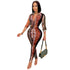 Fashion Printed Women's V-neck Two Piece Outfits