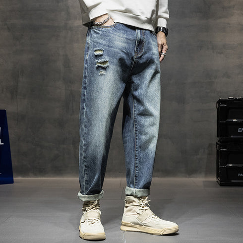 Fashion Ripped Men's Casual Denim Jeans Pants
