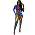 Fashion Sexy Printed Fit Slim Women's Two Piece Outfits