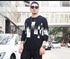 Fashion Soft Square Men's Crewneck Plus Size Sweater