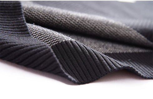 Fashion Soft Square Men's Crewneck Plus Size Sweater