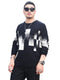 Fashion Soft Square Men's Crewneck Plus Size Sweater