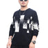 Fashion Soft Square Men's Crewneck Plus Size Sweater