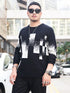Fashion Soft Square Men's Crewneck Plus Size Sweater