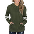 Fashion Stripes Women's Long Sleeved Workout Hoodies