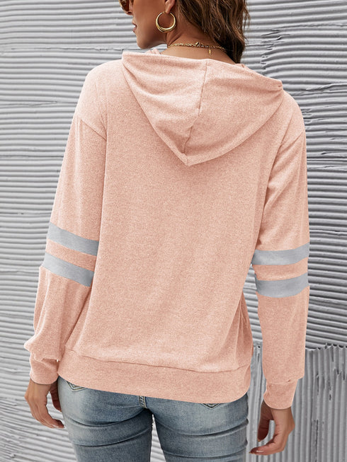 Fashion Stripes Women's Long Sleeved Workout Hoodies