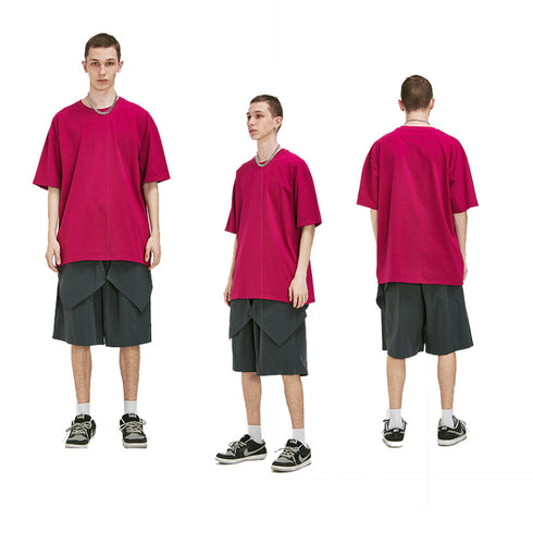 Fashion Unisex Athletic Gym Active Plus Size Blank T-Shirt