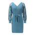 Fashion Women's Hip Wrap V Neck Sweater Dress